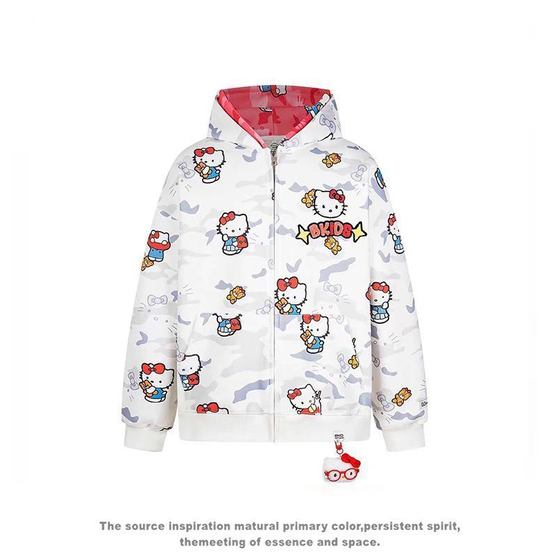 Ins New Hello Kitty Bapes Camo - Street Fashion Jacket のレビューと価格
