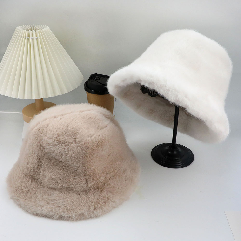 Fluffy Fur Fisherman Hat For W - Bucket Hat Embroidered のレビューと価格
