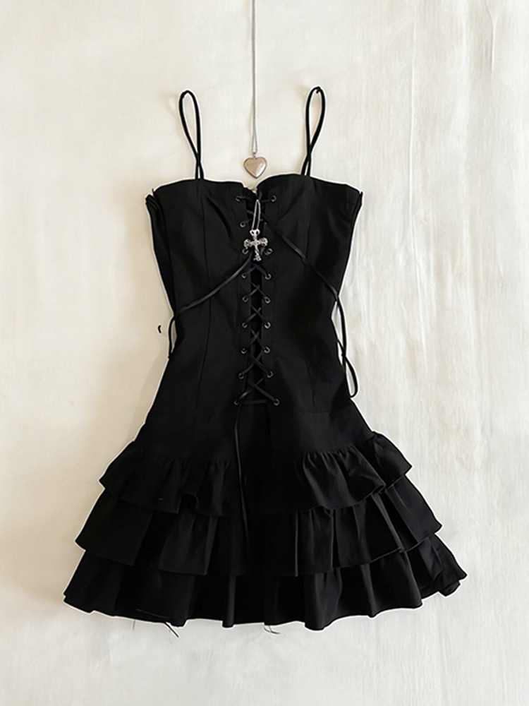 Goth Dresses Sexy Y2k 2000s Vi - Street Fashion Goth のレビューと価格