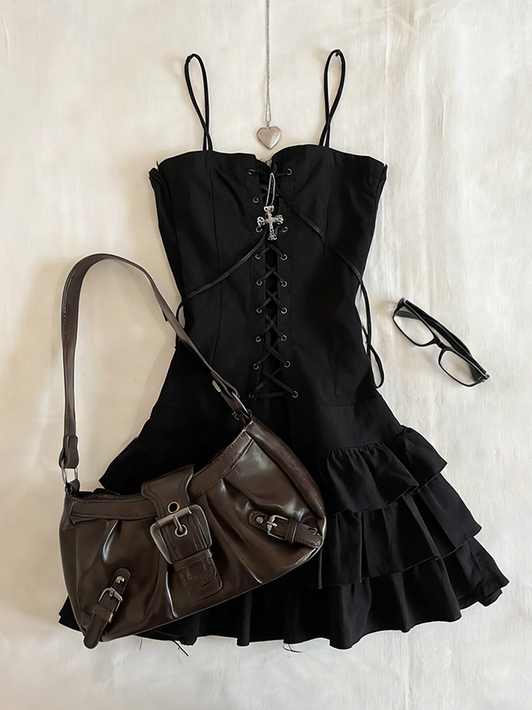 Goth Dresses Sexy Y2k 2000s Vi - Street Fashion Goth のレビューと価格