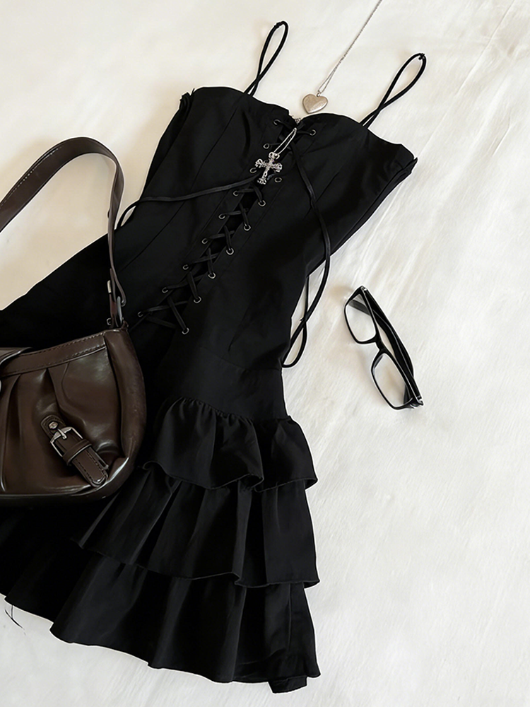 Goth Dresses Sexy Y2k 2000s Vi - Street Fashion Goth のレビューと価格