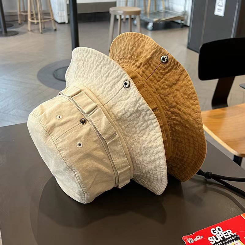 1pc Spring/Summer Retro Sun Ha - Bucket Hat Embroidered のレビューと価格