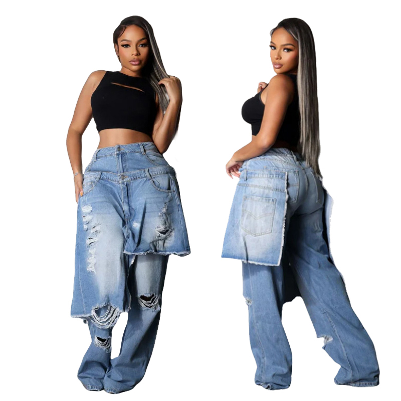 Fashion Denim Pants Women Stre - Street Fashion Fall 2025 のレビューと価格