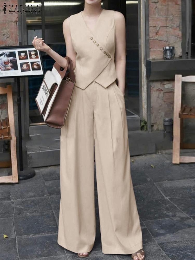 ZANZEA Women Pant Sets Irregul - Street Fashion Jersey のレビューと価格