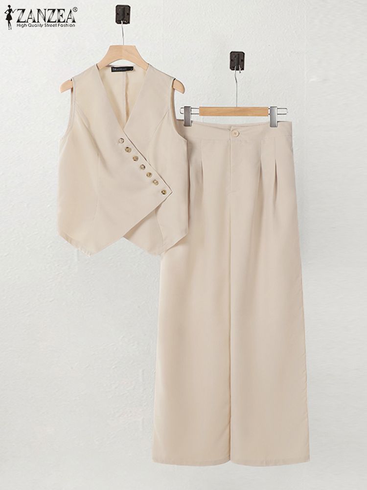 ZANZEA Women Pant Sets Irregul - Street Fashion Jersey のレビューと価格