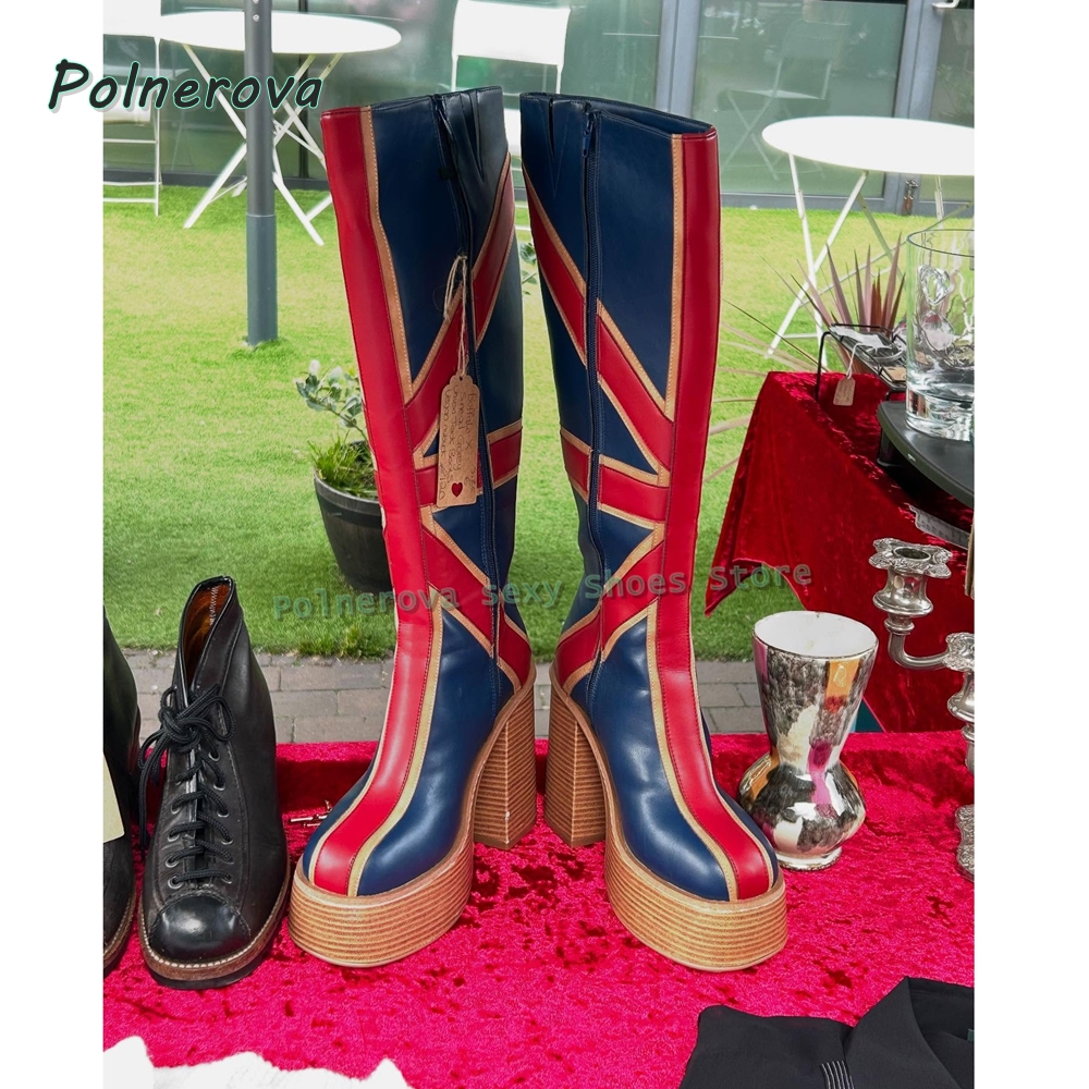 Union Jack Platform Fashion Bo - Street Fashion Girls のレビューと価格