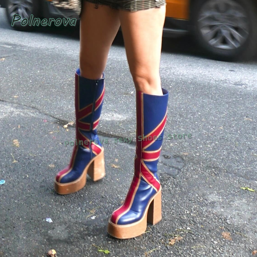 Union Jack Platform Fashion Bo - Street Fashion Girls のレビューと価格